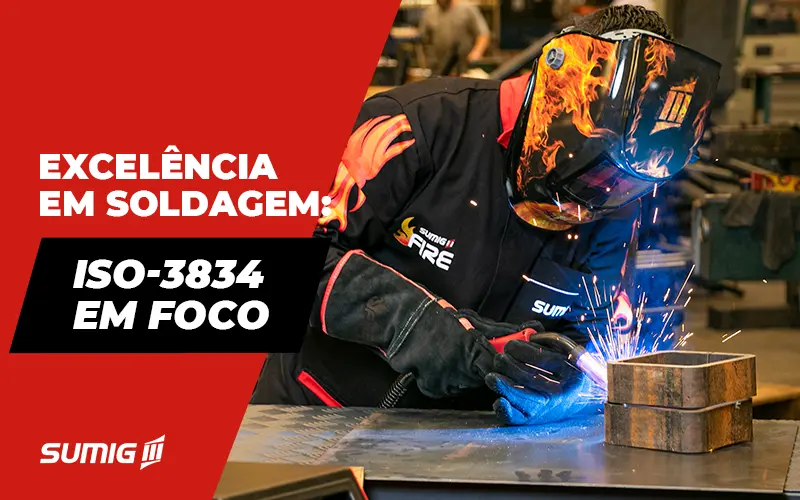 Pessoa soldando representando o ISO-3834